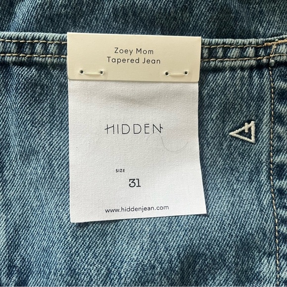 Hidden Jeans Women’s Zoey Mom Tapered Blue Denim – Size 31 - Picture 4 of 10